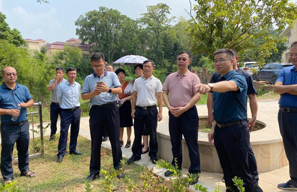 廣東省生態(tài)環(huán)境廳、江西省生態(tài)環(huán)境廳考察調(diào)研我司農(nóng)村生活污水處理站